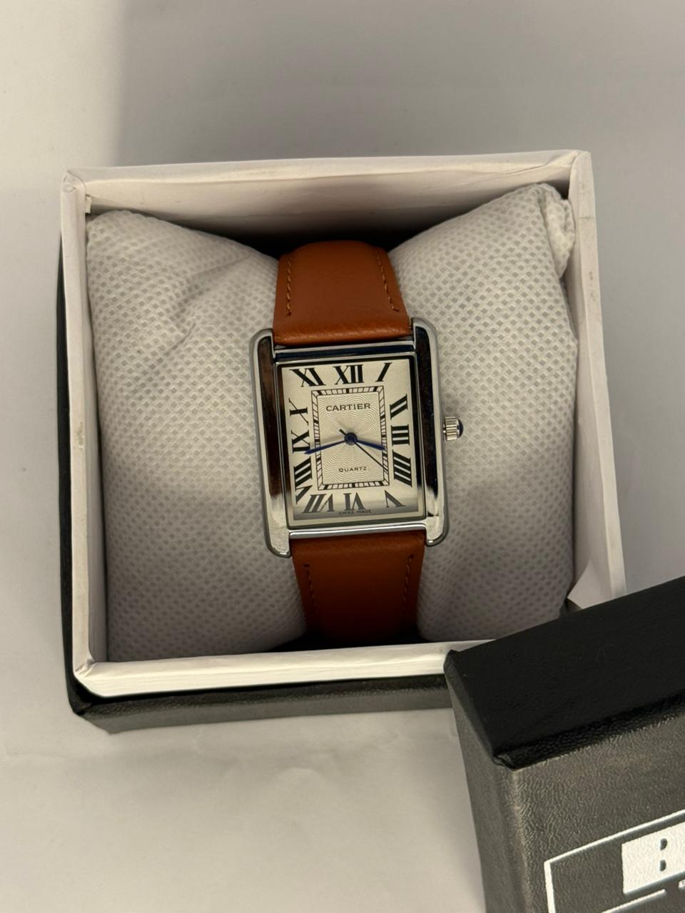 Cartier Tank Leather Strap Watch