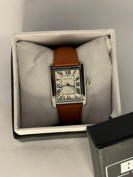 Cartier Tank Leather Strap Watch