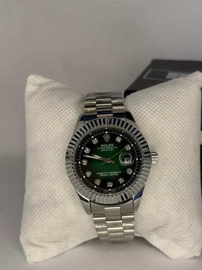 Rolex Oyster Perpetual Datejust Green Dial Watch