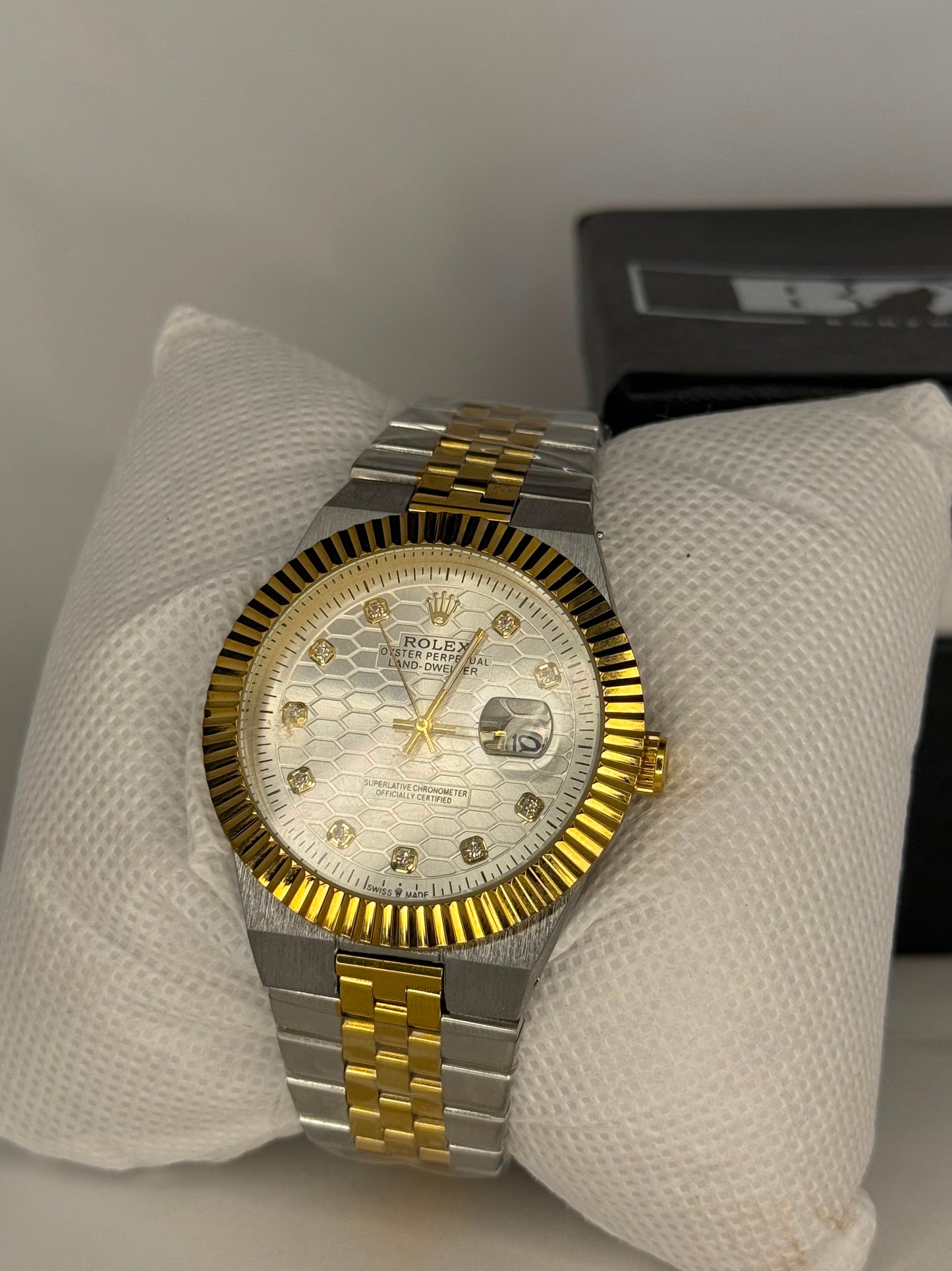 Rolex Land-Dweller Two-Tone  Diamond Dial Watch