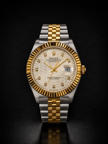 Rolex Land-Dweller Two-Tone  Diamond Dial Watch