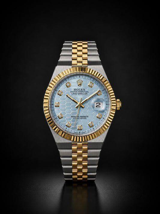 Rolex Land-Dweller Two-Tone  Diamond Dial Watch