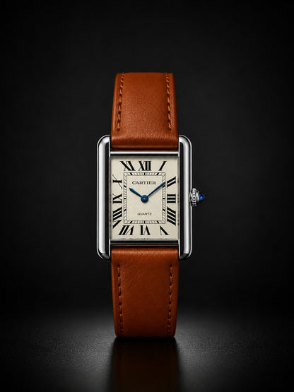 Cartier Tank Leather Strap Watch